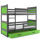 Poschodová posteľ Rico sivo-zelená 190cm x 80cm